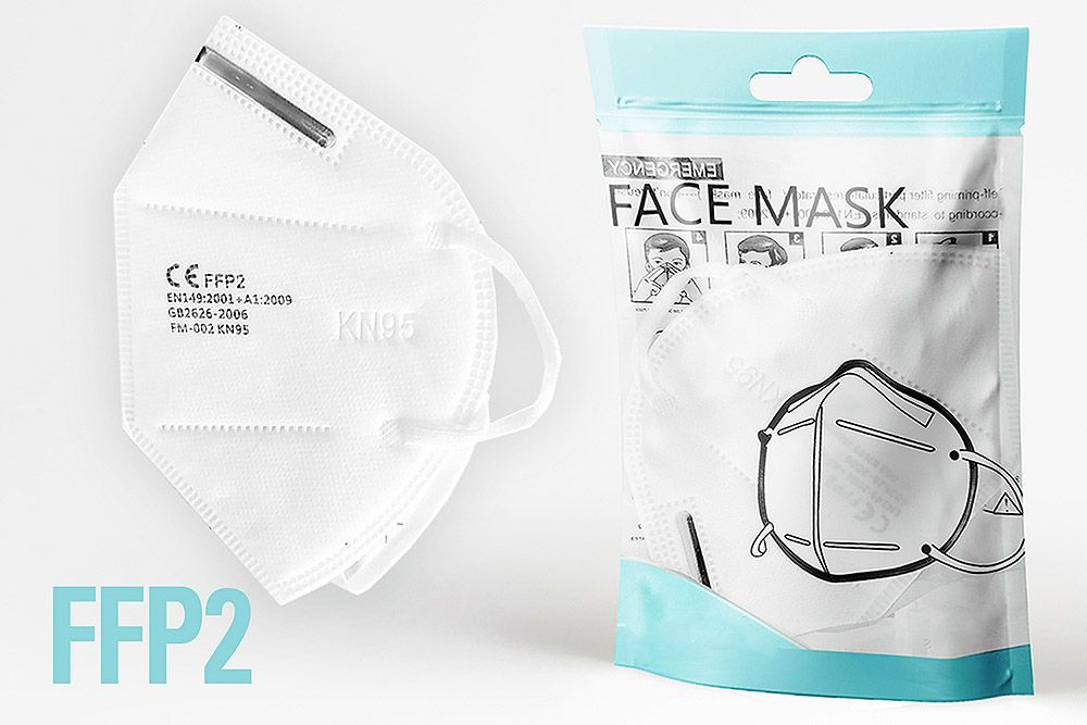 FFP2 KN95 20er Packung Schutzmasken einzel Atemschutzmasken Feinstaub Corona COVID 19 Maske Medizinisch Mundschutz Gesichtsmaske Zertifiziert Qualität Virus